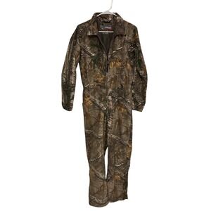 Game Winner Womens Camo Hunting Coveralls Insulated Pink Stitching Small 4/6